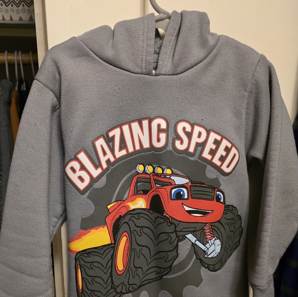 Boys' Blaze and the Monster Machines hoodie size 5 boys